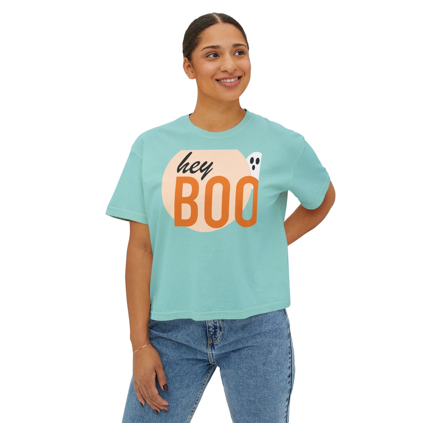 HeyBoo Camiseta cuadrada para mujer