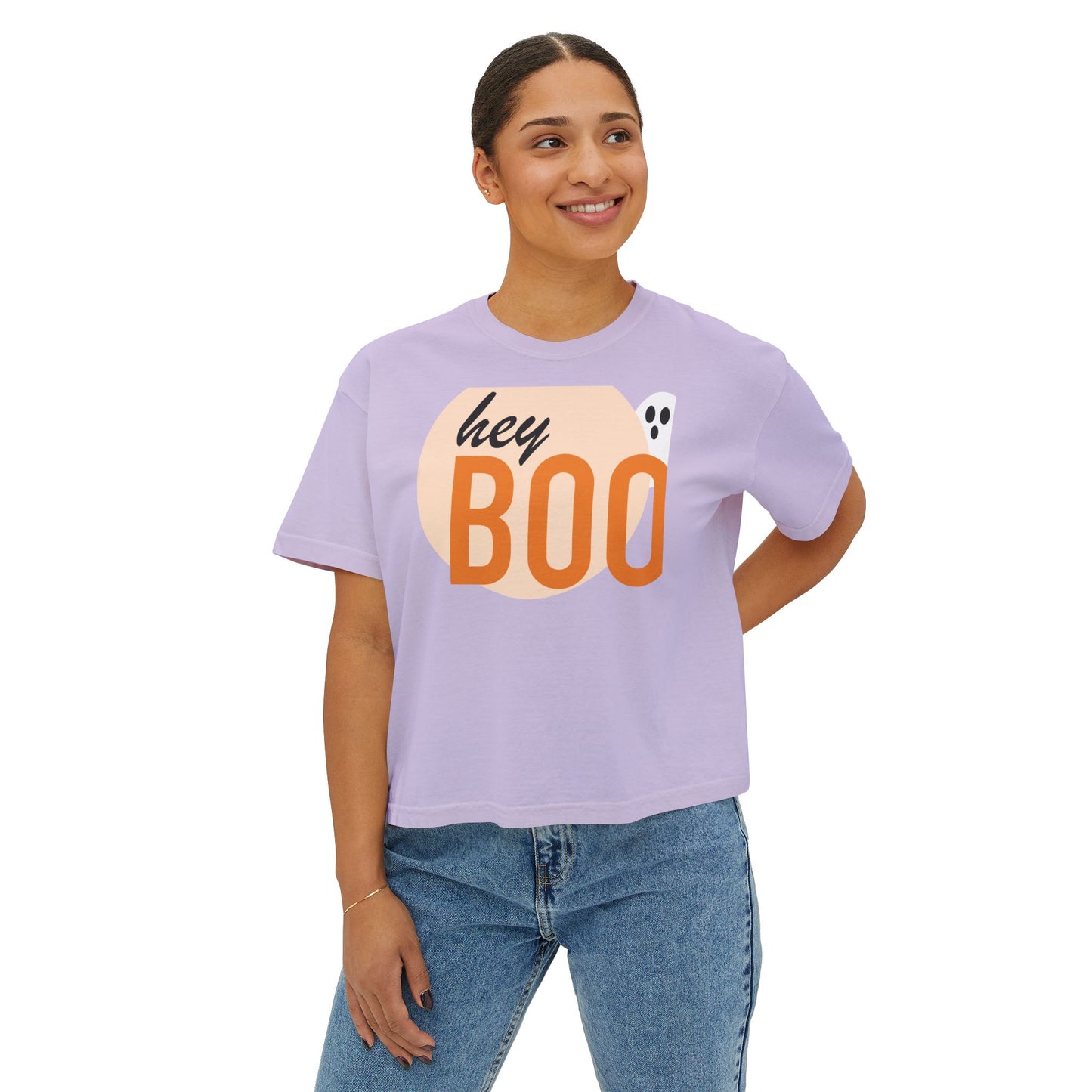 HeyBoo Camiseta cuadrada para mujer