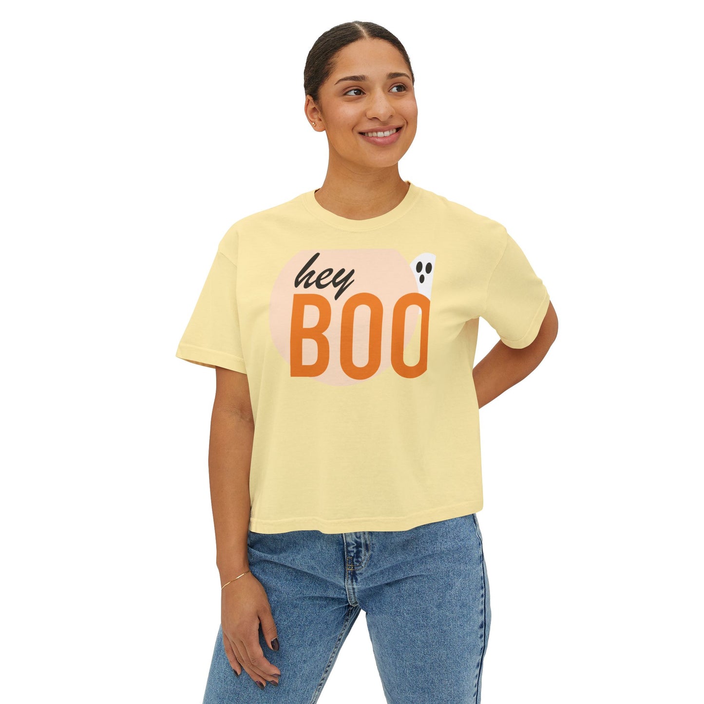 HeyBoo Camiseta cuadrada para mujer