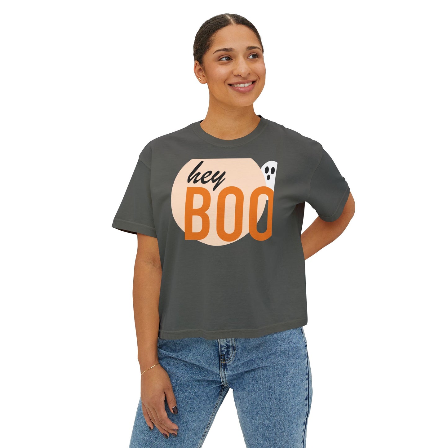 HeyBoo Camiseta cuadrada para mujer