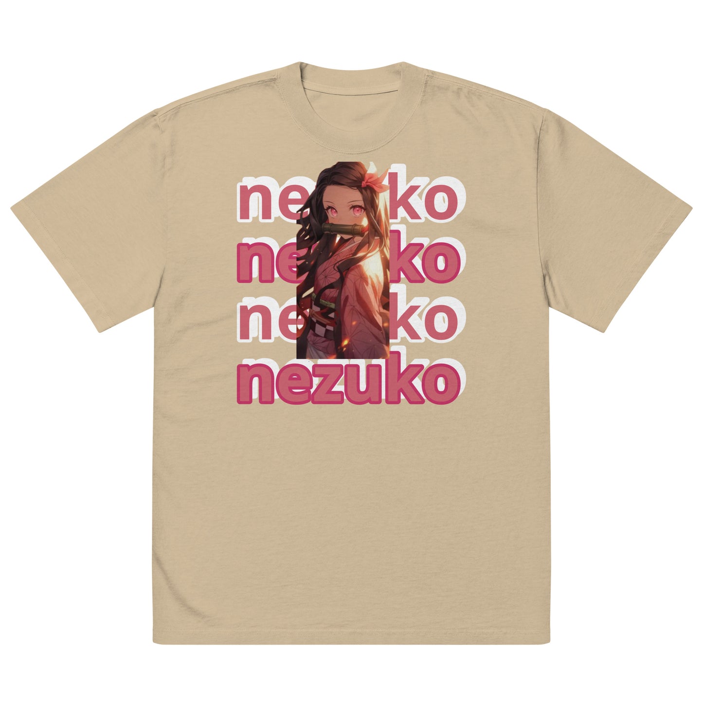 Oversized faded nezuko tshirt